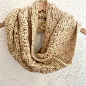 🔥 4/$20 Tan Twisted Infinity Scarf - Homemade